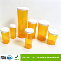 Venta Especial: Frascos de Farmacia de Plástico Color Ámbar para Medicamentos RX, con Tapa a Presión Fácil de Abrir