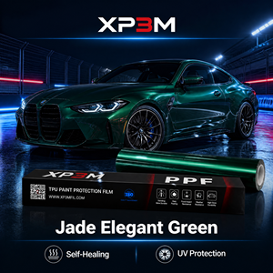 ฟิล์มใสกันรอยรถยนต์ XP3M Jade Elegant Green OEM Gloss TPU สีเขียวมรกต เงาแบบม้วน หนา 7.5 มิล ซ่อมแซมตัวเองได้ ป้องกันรอยขีดข่วน ป้องกันการเหลือง ขนาด 1.52x15 เมตร - Product Image 1