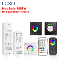 Contrôleur LED RVBWW VP V4 RT4 R14 RF sans fil 2.4G DC12-48V 4 canaux 5A avec télécommande tactile pour bande lumineuse RGB CCT, variateur 4 zones et scènes