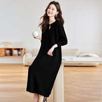 Pull long ample à col rond personnalisé pour femmes grandes tailles