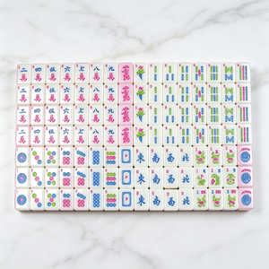 Juego de Mahjong Portátil de Lujo para 4 Jugadores, con Fichas de Acrílico Rosa Personalizadas y Diseños de Animales, Ideal para Fiestas Familiares y Regalos - Product Image 2