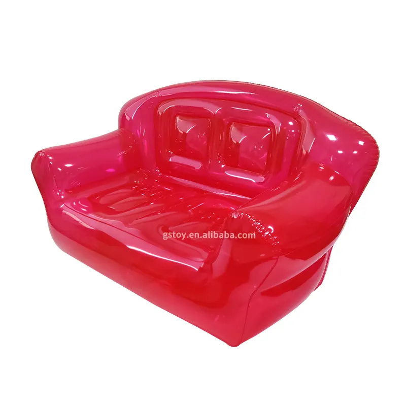 Прозрачный розовый надувной шезлонг воздушный диван двойные стулья для наружного и внутреннего