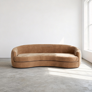 Sofá MYHOME Contemporáneo, Superventas, de Tres Plazas, en Terciopelo, Cómodo, para Sala de Estar - Product Image 1