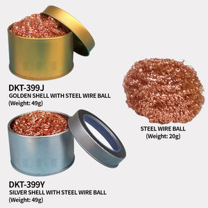 Bola de alambre de acero inoxidable para limpieza de puntas de soldador con base antideslizante, herramienta de limpieza sin residuos para PCB y trabajos de retrabajo - Product Image 4