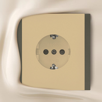 Enchufe de Pared WESA 16A, 1 Tomacorriente, Estándar Europeo Schuko, Diseño Moderno y Lujoso