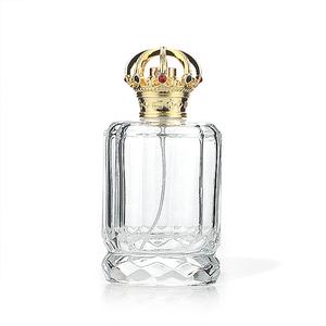 Conception arabe de haute qualité 100ml bouteille de parfum rond fond épais formes spéciales bouteille de parfum avec couronne creuse <span class=keywords><strong>Zara</strong></span> Cap - Product Image 1