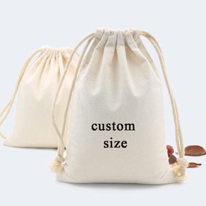 Bolsa de Almacenamiento de Regalos con Cordón, de Lona de Algodón Muselina, Gran Capacidad, con Logotipo Personalizado al por Mayor - Product Image 2