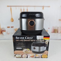 Cuisinière à riz électrique intelligente multifonctionnelle de grande capacité pour 5 à 8 personnes avec cuve intérieure antiadhésive carrée de 5 L