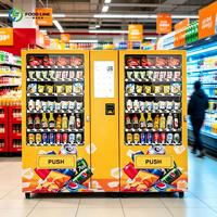 Distributeur automatique combiné pour boissons et en-cas avec lecteur de carte