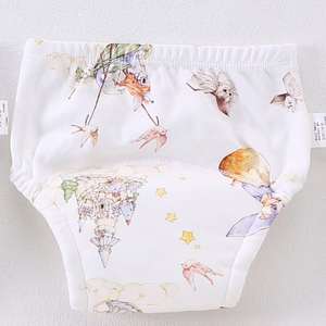 ベビー用防水おむつおしっこショーツ下着再利用可能ソフト吸収性モスリンコットン幼児用トイレトレーニングパンツ男の子用女の子 - Product Image 4