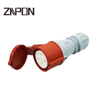 Prise industrielle CEE mâle/femelle triphasée 400V 32A à 5 broches ZNPON robuste avec certificat Semko