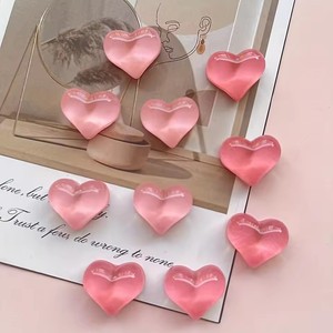 Juego de imanes para nevera con forma de corazón de dibujos animados, 10 Uds., pegatinas decorativas de resina para refrigerador, imanes decorativos divertidos y divertidos - Product Image 4