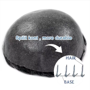 Prothèse capillaire pour hommes en cheveux humains, base en PU, peau en PU durable 0,12 mm, densité moyenne, <span class=keywords><strong>Always</strong></span> Hair pour hommes - Product Image 3