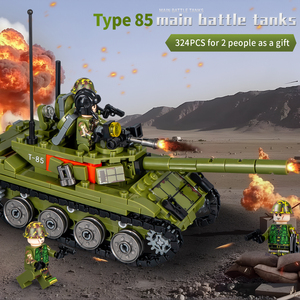 Boy Type85 군용 탱크 빌딩 블록 세트 벽돌 인형 쌓인 조립 입자 빌딩 블록 어린이 퍼즐 장난감 - Product Image 5