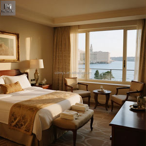 कस्टम बनाए गए 5 स्टार आधुनिक लक्जरी होटल बेडरूम सेट में उच्च अंत होटलों के लिए बिस्तर गद्दे और फर्नीचर शामिल हैं। - Product Image 4