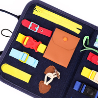 EDUSENSE Tableau Sensoriel Montessori Pliable en Feutre pour Enseignement, Jouets Éducatifs Adaptés à l'Autisme – 14 Pièces