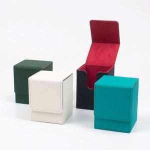 Factory-Hot-Selling Storage Color <b>Playing</b> Poker Packaging Box Pu Leather Vertical Insert Game <b>Card</b> Case - Product Image 1