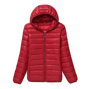 Venta al por mayor OEM servicio personalizado superventas mujer 90/10 chaqueta de plumón de ganso, ropa acolchada con capucha, puño y dobladillo con banda elástica - Product Image 3