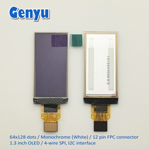 Thanh loại màu trắng <span class=keywords><strong>1.3</strong></span> "<span class=keywords><strong>OLED</strong></span> 64x128 12 pin FPC kết nối 4-wire SPI I2C ssd1312 <span class=keywords><strong>1.3</strong></span> <span class=keywords><strong>inch</strong></span> <span class=keywords><strong>OLED</strong></span> hiển thị Panels - Product Image 2