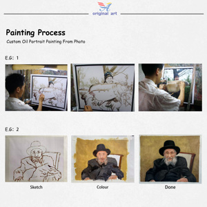 Nghệ thuật ban đầu XL hiện đại trừu tượng tùy chỉnh chân dung dao sơn trên vải handpainted dầu tường nghệ thuật hình & bức tranh chân dung - Product Image 6