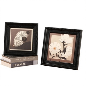 <span class=keywords><strong>Cornice</strong></span> Portafoto Vintage in Stile Francese, Design Quadrato per Foto 4x6/8x10/12x16 Pollici, da Appendere e da Tavolo, in Materiale PS - Product Image 1
