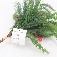 Grosir 39cm buatan Cryptomeria forfortuner pinus jarum bundel rumah halaman dekorasi Natal bunga diawetkan tanaman