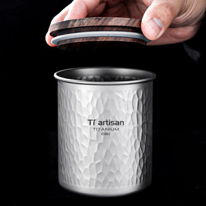 Titanium Craftsman – Récipient de stockage en titane pur, silencieux, portable, design vintage, pour usage extérieur et domestique, pour eau, thé et café - Product Image 2