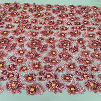Vente Directe Usine Nouveau Style 2026 Tissu en Dentelle Perlée de Haute Qualité à Motifs Floraux pour Robe de Mariée et de Soirée Broderie Informatique en Maille