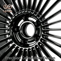 Jantes Tuning 20 Pouces 20 Rayons Turbine Offset Personnalisé Noir Argent Haute Performance Finition Durable Fabriquées Sur Mesure