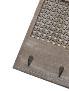 Étagère murale moderne et écologique multifonctionnelle avec 5 crochets pour clés, en bois MDF + métal, couleur personnalisée - Product Image 5