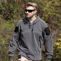 Sweat à capuche tactique coupe-vent d'hiver taille UE OEM pour homme, veste polaire thermique décontractée pour la randonnée et l'escalade en extérieur