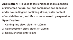 Appareil d'expansion géotechnique pour les essais de propriétés d'expansion et de rétrécissement des sols en génie civil - Product Image 4