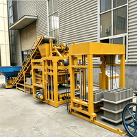 Machine à blocs entièrement automatique JQ400 avec interverrouillage manuel, petite machine de fabrication de briques, machine à blocs de béton électrique