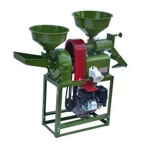 combined rice mill and hammer mill home used cheap 200kg/h gasoline or diesel engine matched factory supply economic price