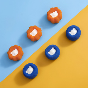 Laundry <b>Sponge</b> Balls Blue And Orange <b>Magic</b> Stain Remover For Washing Machine <b>Cleaning</b> Anti Tangle Lint Remover - Product Image 2