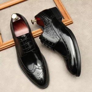 Chaussures Derby Formelles Haut de Gamme en Cuir Véritable pour Hommes, en Cuir de Vachette Pleine Fleur, Style Luxe Robuste, Antidérapantes pour l'Automne - Product Image 1