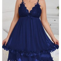 Robes sexy grande taille Yicheng Wenshuo en dentelle et maille, lingerie transparente personnalisable avec logo, vente en gros directe usine