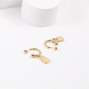 नई Joolim फैशनेबल बाली 18K पीवीडी सोने ताला परिवर्तनीय घेरा कान की बाली स्टेनलेस स्टील थोक धूमिल नि: शुल्क जहाज के लिए तैयार - Product Image 2