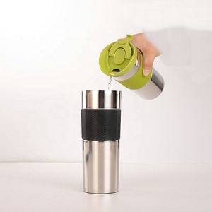 Mug de voyage <span class=keywords><strong>isotherme</strong></span> à double paroi en acier inoxydable, cafetière à piston, théière, avec joint et filtre, pour le camping, vente en gros - Product Image 5