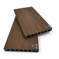 Planches de terrasse en composite WPC à grain de bois, faciles à installer, imperméables et anti-décoloration pour jardin et extérieur