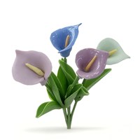 Mini Fleur Artificielle Florale en Forme de Fer à Cheval pour Célébration de Remise des Diplômes, Bouquet de Fleurs Éternelles en Porcelaine, Décoration d'Intérieur, Cadeau Souvenir