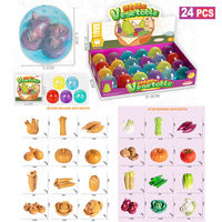 Juguete Educativo Gashapon de Vegetales que Cambian de Color con Agua, Set de Juego para Niños con Modelos Realistas de Frutas y Vegetales, Diseño Personalizado