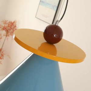 Lampe suspendue à thème cirque, rayures bleues et jaunes, LED, tête simple, lampe de plafond pour la maison - Product Image 3