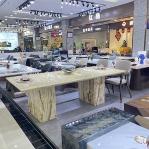 للبيع بالجملة حجر طبيعي فاخر مخصص مع أقدام حجرية رخام فاخر خفيف - Product Image 6