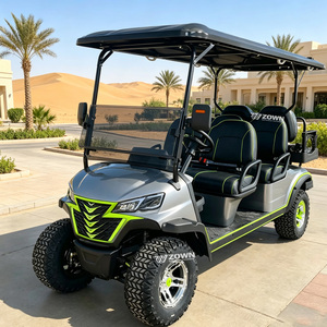 Carrito de Golf Eléctrico ZOWN de 3-4 Plazas, Color Personalizado, Vehículo Utilitario con Techo y Parabrisas, Certificado CE, Alcance de 90 km, para Resorts y Clubs - Product Image 1