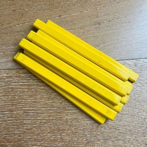 Crayons professionnels personnalisés de 24 cm, carrés, en bois de tilleul, pour la construction et l'ingénierie, mine plate HB, noirs - Product Image 5