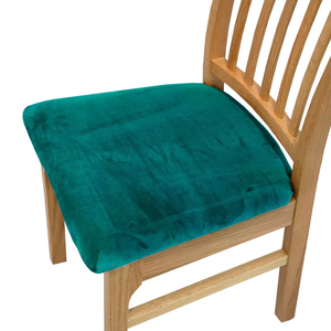 Wholesale Dining <strong>Chair</strong> Seat <strong>Cover</strong> Colorful Plain Color Soft Stretch Velvet <strong>Chair</strong> <strong>Cover</strong> for Living Room - Product Image 6