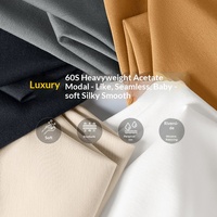 T-shirt décontracté d'été pour homme en modal mercerisé 280G, coupe ajustée, respirant et anti-humidité, couleur unie