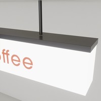 Caisson lumineux publicitaire extérieur personnalisé en acrylique et acier inoxydable LED pour enseignes commerciales de cafés