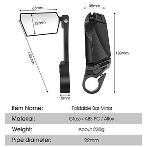 2 uds espejo de bicicleta espejo retrovisor plegable 360 grados giratorio espejo de seguridad para manillar de bicicleta - Product Image 5